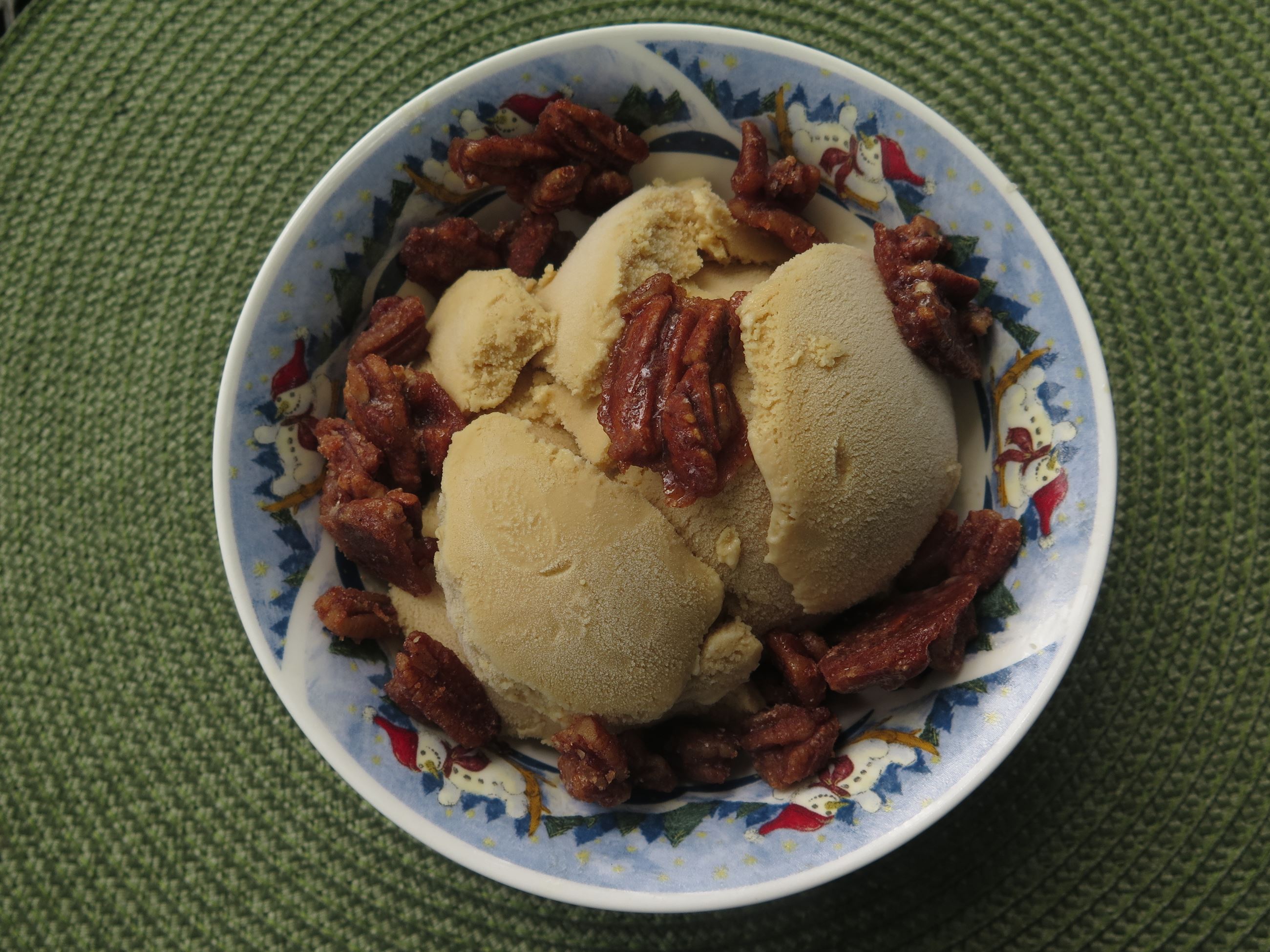 Cane Syrup Ice Cream with Candied Pecans - Maylee Samuels