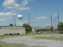Water Tower and parking lot