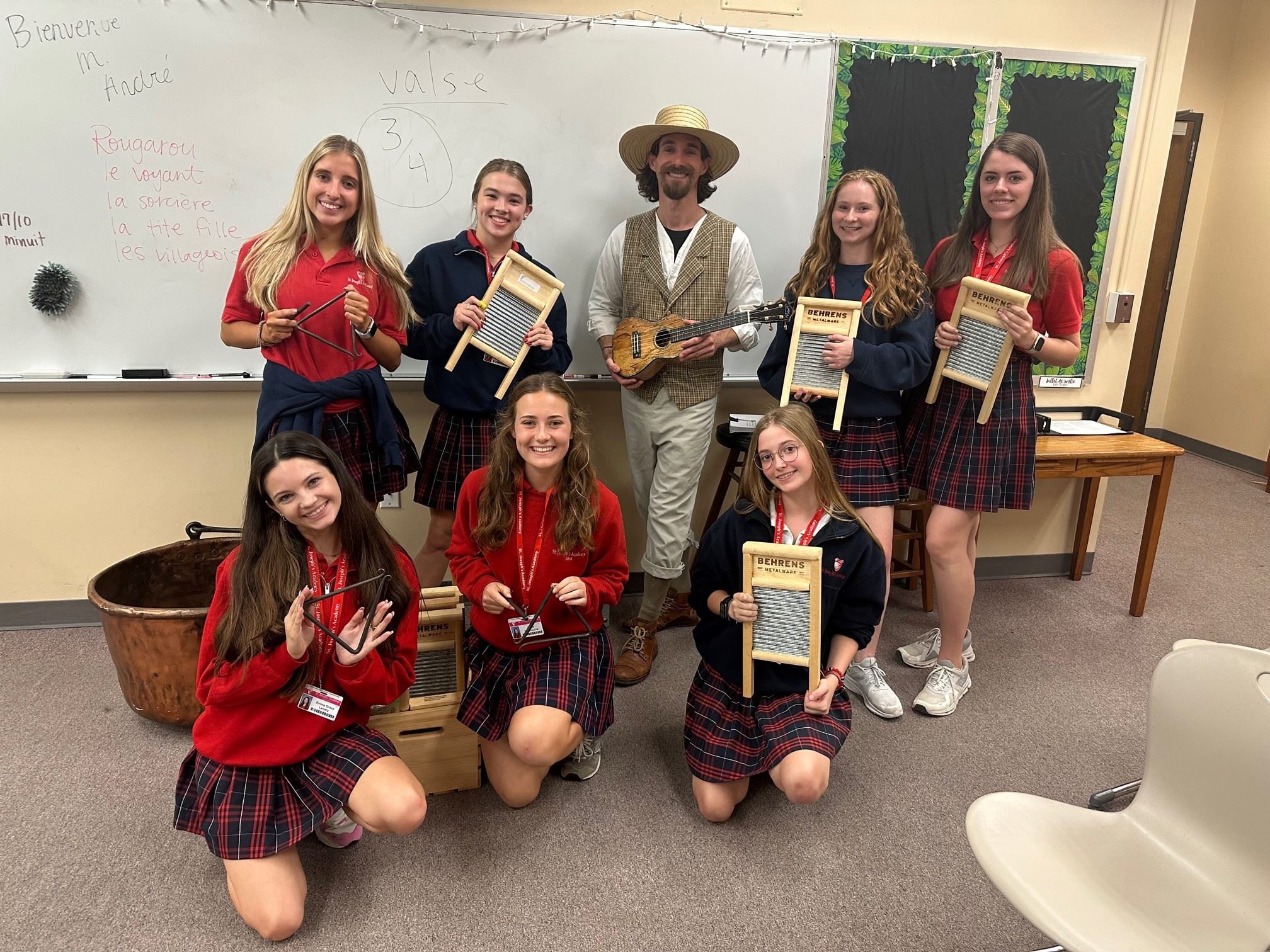 Uncle Dede demonstrating Cajun Rhythm. 